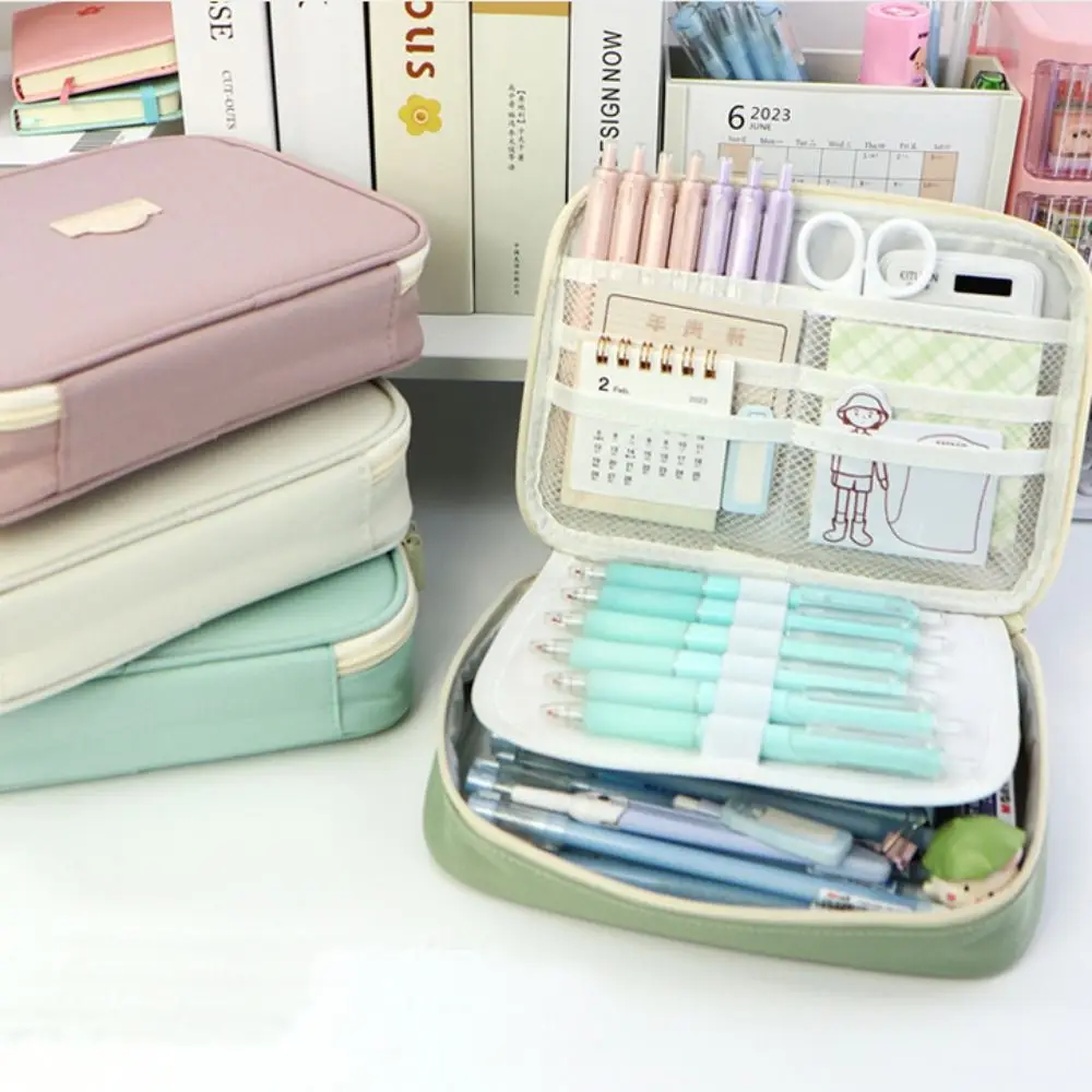 

Portable Pencil Case New Large Capacity School Pouch Pen Bag Kawaii Stationery Pencil Box Girls