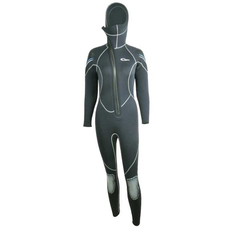 YONSUB 5mm Wetsuit Scuba Long Sleeve Hooded Of Neoprene Submersible For Women Keep Warm Waterproof Diving Suit