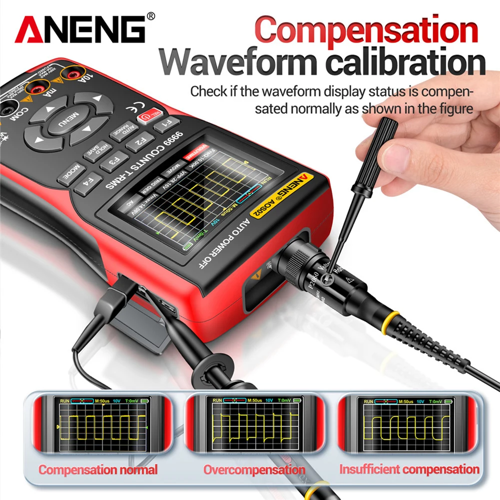 

Handheld Oscilloscope 48MS/s Sampling Rate High-Speed Oscilloscope 10MHZ Bandwidth for Testing Voltage Current Resistance Diodes