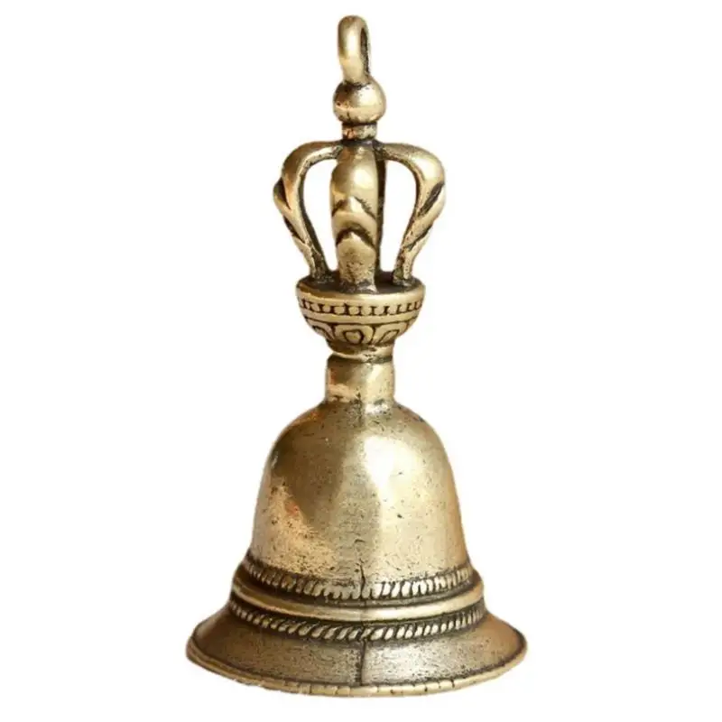 

1PC Tibetan Bronze Bell Antique Bell Christmas Tree Pendant Brass Handicraft Magic Bell Wind Bell Shui Feng Bells For Decoration