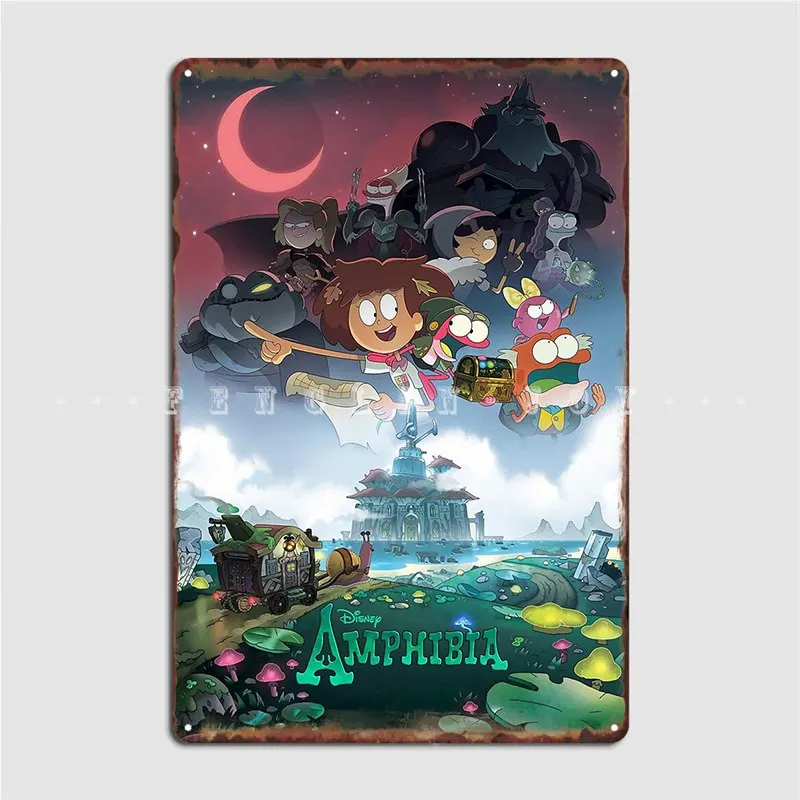 

Amphibia: Season 2 Poster Metal Plaque Pub Design Wall Garage Decoration Tin Sign PosterWall Decoration