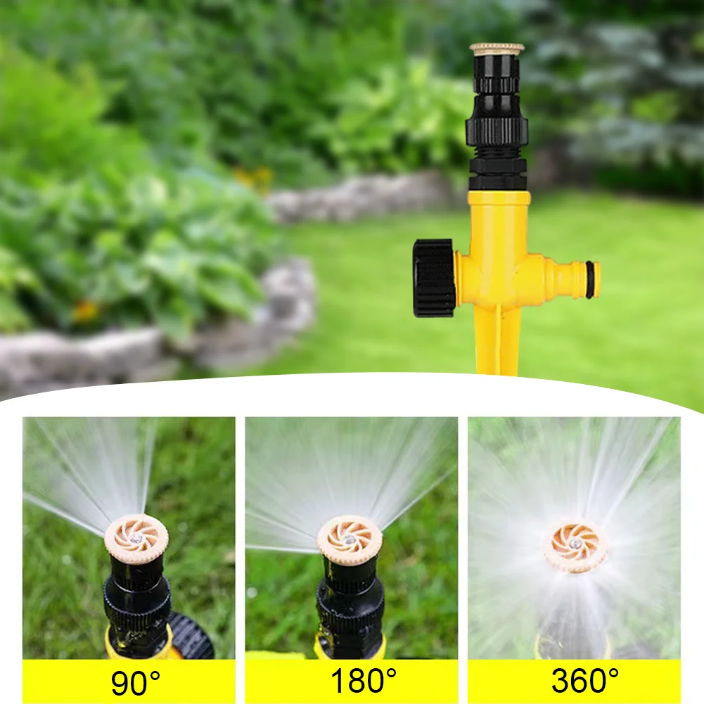 

3pcs Adjustment Multifunctional Have Fun 3 Water Connectors Lawn Sprinklers 360 Degree Rotation Even Plants 3 Connection Mouth
