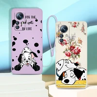 disney cartoon dalmatians phone case for xiaomi mi 12 12x 11i 11t 11 10 10s 10t 9 se pro lite ultra 5g liquid rope cover