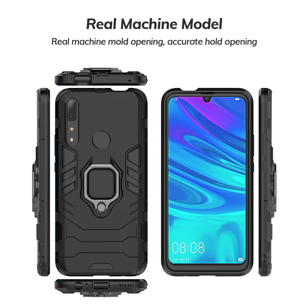 UFLAXE Original Shockproof Case for Huawei Y9 2019 / Y9 Prime 2019 / Y Max Back Cover Hard Casing with Ring Stand enlarge
