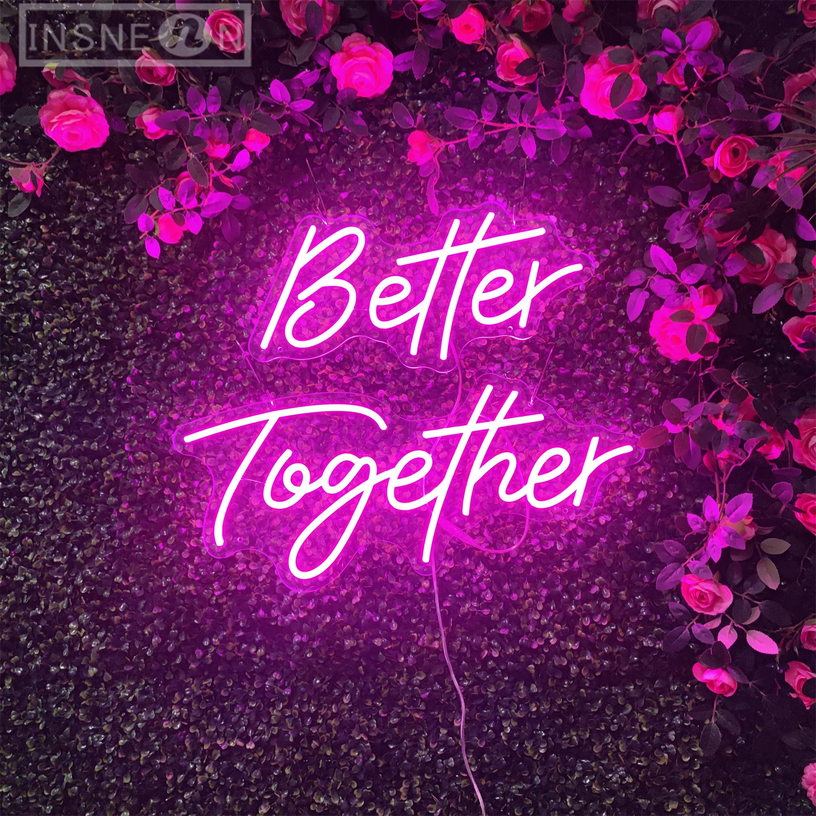 

Better Together LED Neon Sign Light Wedding Wall Decor Neon Led Signs Room Bedroom Aesthetic Decoration Gifts Hanging Neon Light