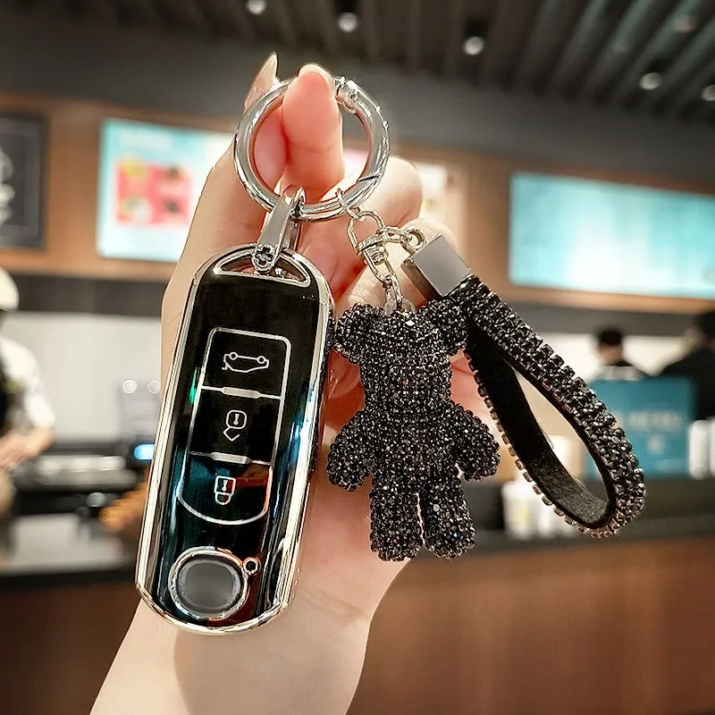 

TPU Remote Key Cover Case For MAZDA 2 3 5 6 CX-3 CX-7 CX-5 CX-9 Speed Miata MX5 Shell Jacket Protector Keychain