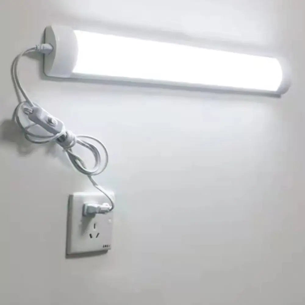 

White Home Lighting Energy-saving Bedroom LED Light Tube Plug-in Socket-type In-line