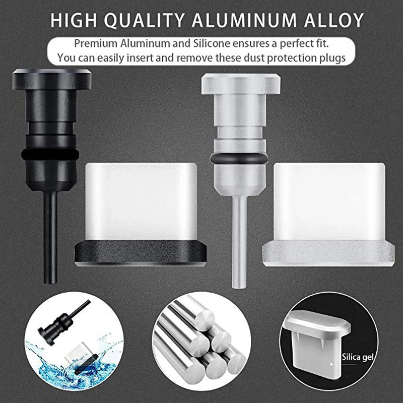 type c charging port dust plug for samsung s20 huawei xiaomi 3 5mm earphone jack sim card anti dust plug cell phone accessories free global shipping