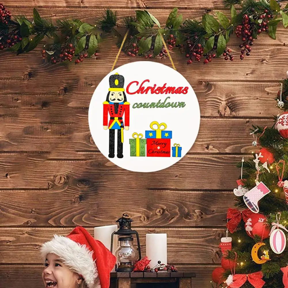 

Exquisite 1 Set Unique Increase-atmosphere Wall Calendar Wooden Christmas Calendar Fine Workmanship for Home Decoration