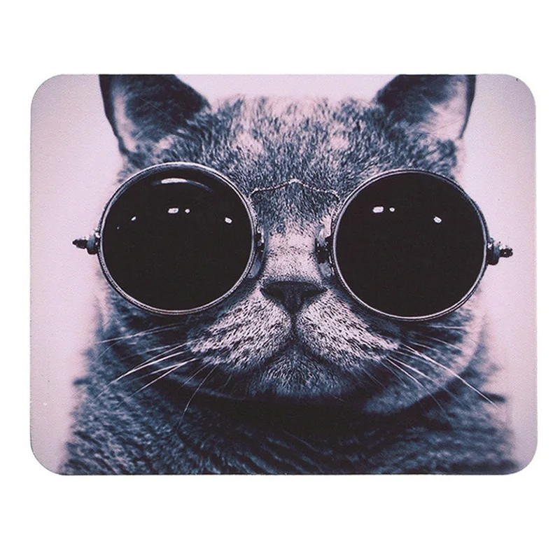 

Mouse Pad Cute Sunglasses Cat Non-slip Portable Desktop Laptop Mouse Pad With Printed Pattern British Blue Cat Laptop Mouse Pad