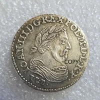 poland 1682 silver plated brass commemorative collectible coin gift lucky challenge coin copy coin
