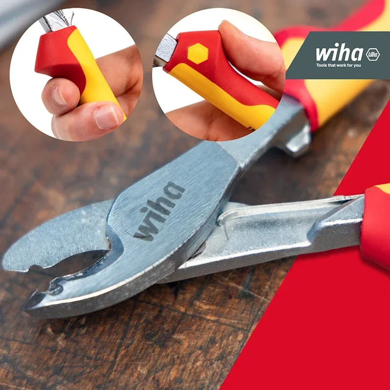 Wiha 43662 Кабельный резак 1000 В проверенный VDE изолированный электрический для