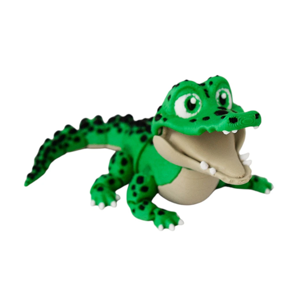 

3D печатный милый крокодил, многошарнирный подвижный для гостиной, украшение для домашнего стола, детский подарок