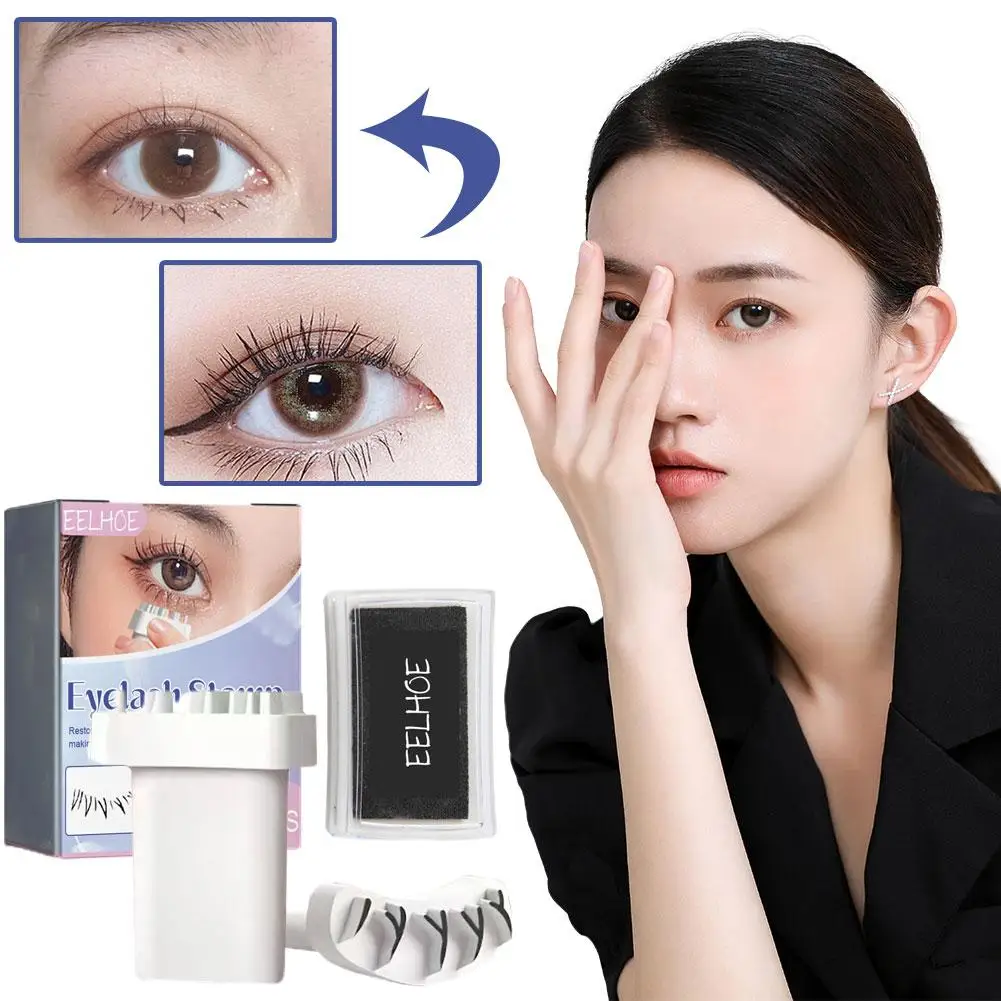 

New Eyelash Stamps Tool Eye Makeup Tool Diy Lower Lashes Extensions Natural Look for Make Up Beginner False Eyelash O7N0