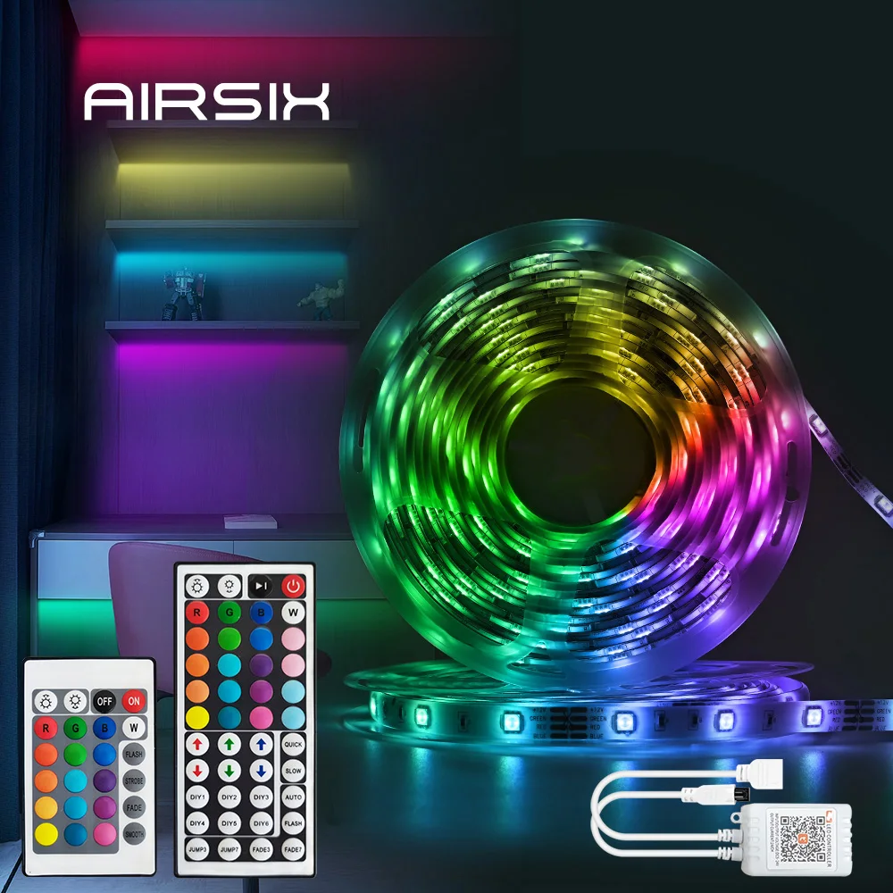 

LED Strip Light Bluetooth RGB 12V LED RGB Lights Flexible LED Lamp Tape Ribbon RGB TV Desktop Screen BackLight Diode Tape Party