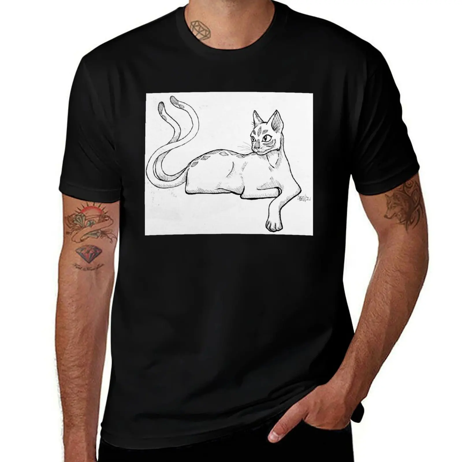 Bakeneko T-Shirt большие дизайнерские рубашки мужские забавные футболки