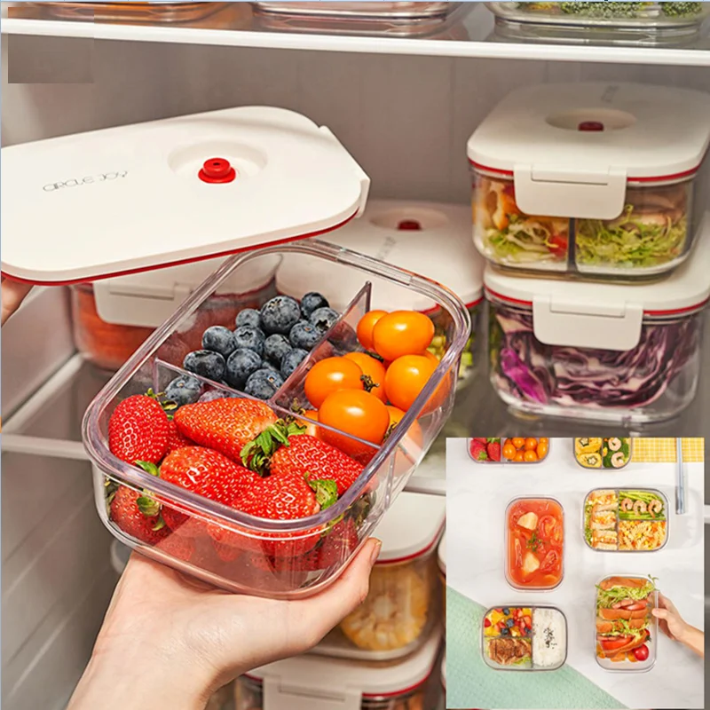 

Circle Joy Vacuum Preservation Box Sealed Stoarge Box Lunch Box Fruit Storage Case Food Storage Container Office School