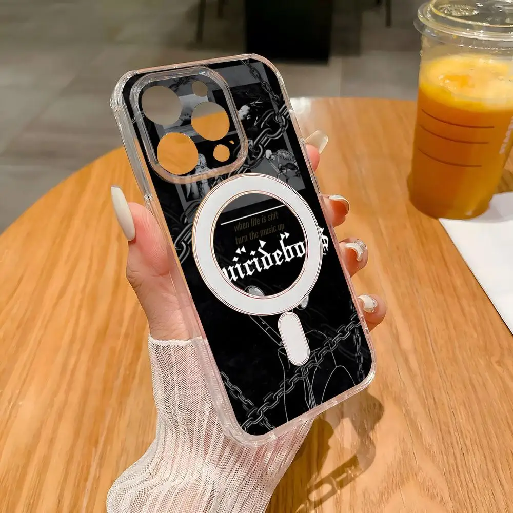 $uicideboy $ Uicideboy Suicideboys чехол для телефона IPhone 16 15 11 12 13 14 Plus Pro Max Magsafe с магнитной