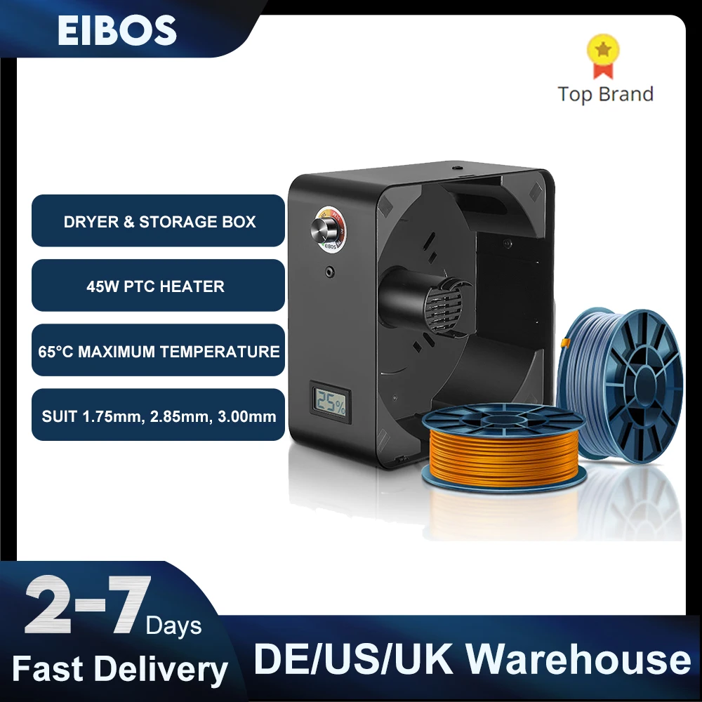 Сушилка для наполнителя EIBOS сухая коробка 3D-принтера с вентилятором контролем