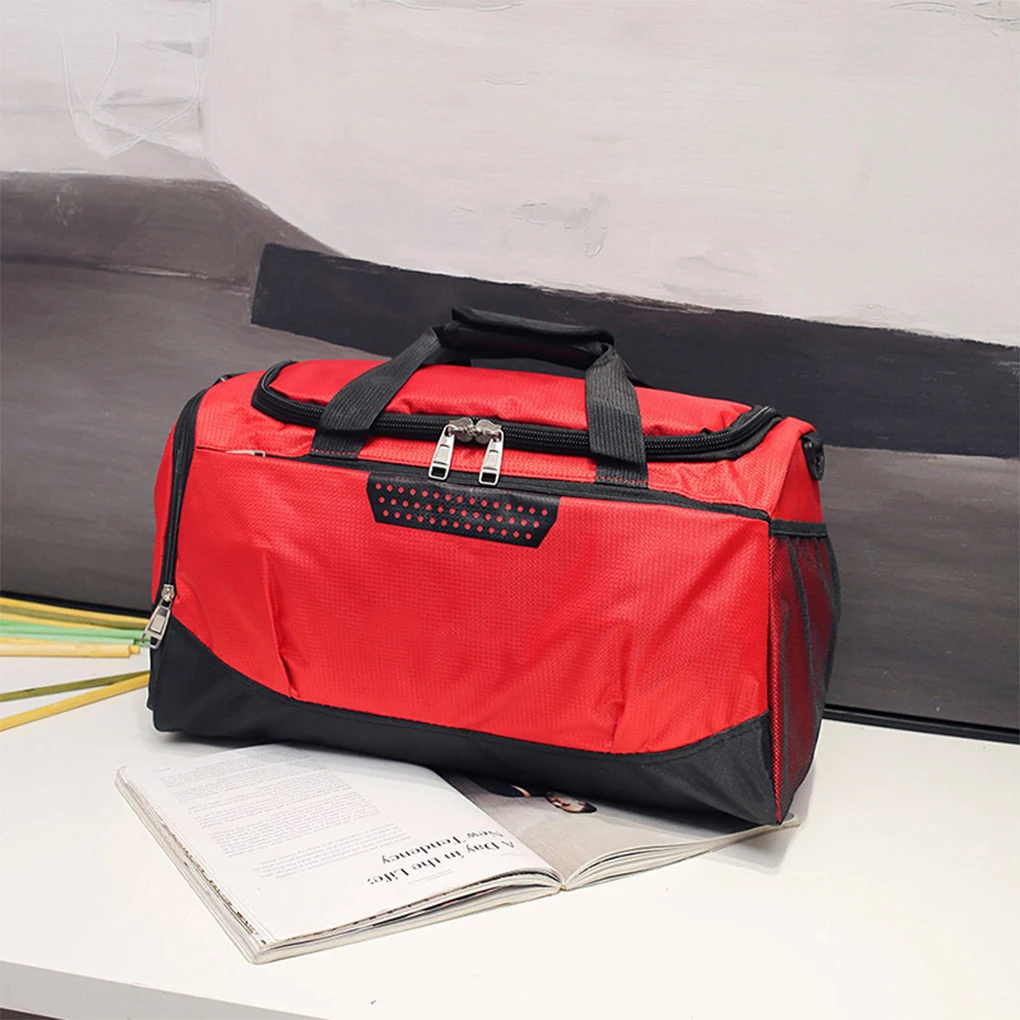 Sports Handbag Phone Storage Zipper Gym Bag Traveling Hiking Party Workout Large Capacity Tote Pouch Red Type 1