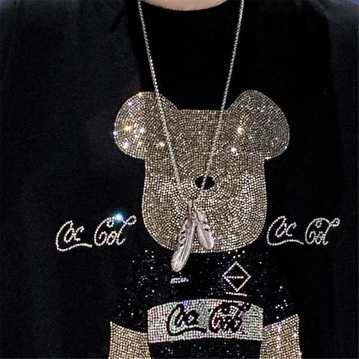 Толстовка женская с капюшоном и принтом в виде медведя |