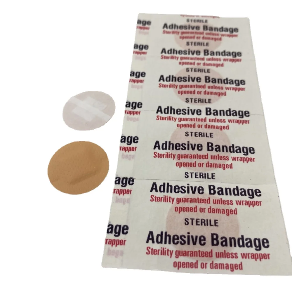 

50pcs/set Medical Strips Hemostasis Elestic Band Aid Round Skin Patches Floating Acupuncture Injection Wound Plaster Bandages