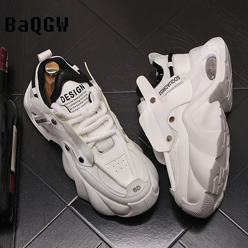 Кроссовки мужские на толстой подошве брендовые дизайнерские туфли плоской