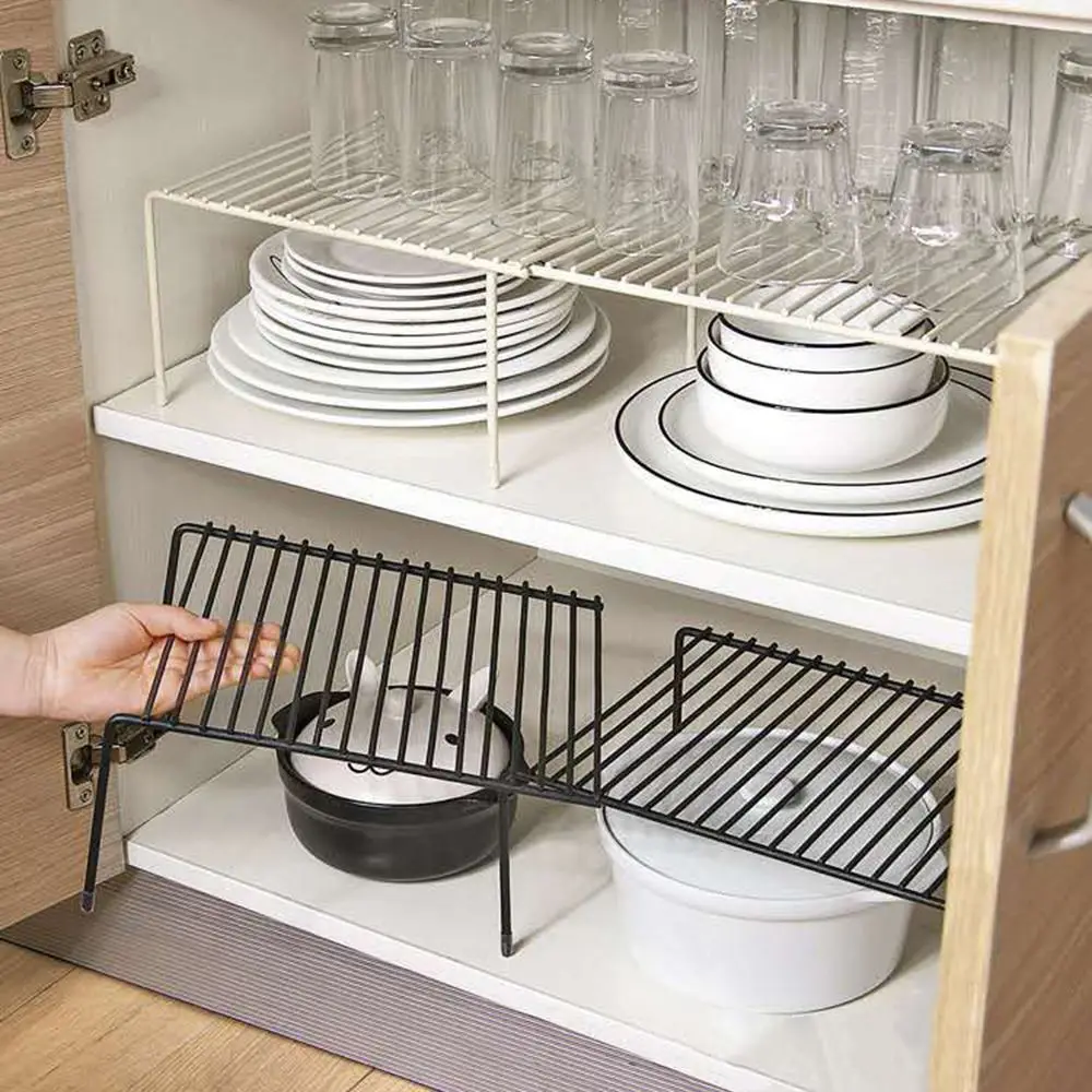 

Adjustable Kitchen Cabinet Storage Home Closet Organizer Storage Shelf for Kitchen Rack Space Saving Shelves Cabinet Shoe Holder