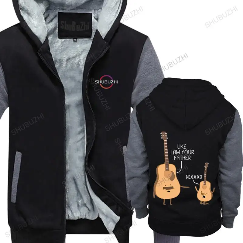 

mens fall vintage casual coat hooded Black Navy Uke I Am Your Father fleece hoody Ukulele Guitar Music Hip Hop rock Unisex hoody