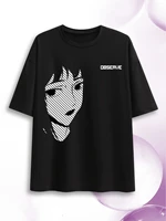 cakulo cartoon cool girl graphic tee y2k style 2022 new arrival women clothing round neck short sleeve black summer t shirt