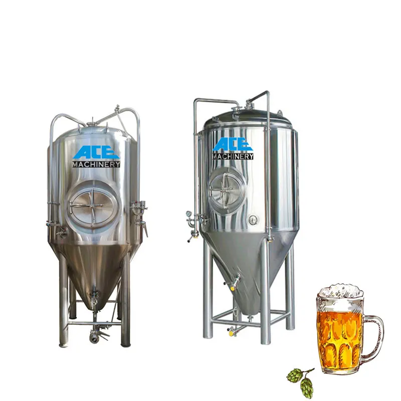 

15000L Stainless Steel Single Jacketed Industrial Pressured Customizable Conical Fermenter Machine Beer Brewery