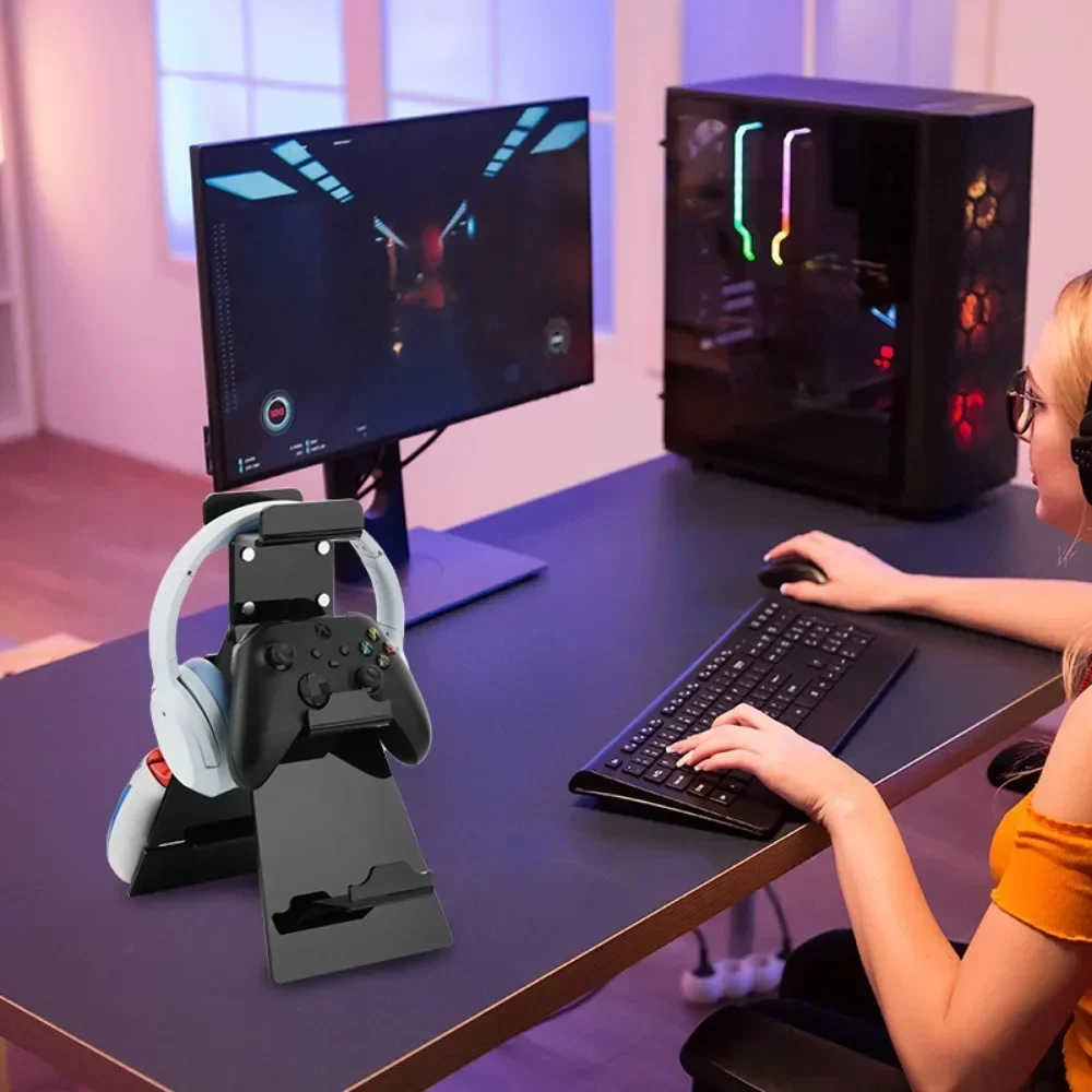 Прозрачная подставка для гарнитур настольные органайзеры наушников с игровым