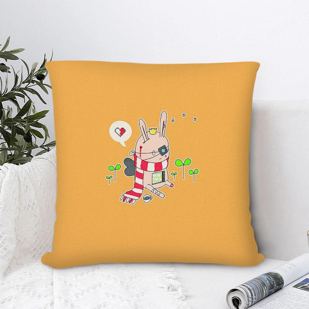 

Bunny Boy Polyester Pillow Cover Decorative Pillows for Sofa Bedroom Pillow Cases Home Decor Cushion Covers 45*45cm
