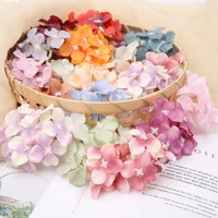 50 pcs silk simulation hydrangea colorful realistic shape fake flower for diy making wedding party wall arch home decoration