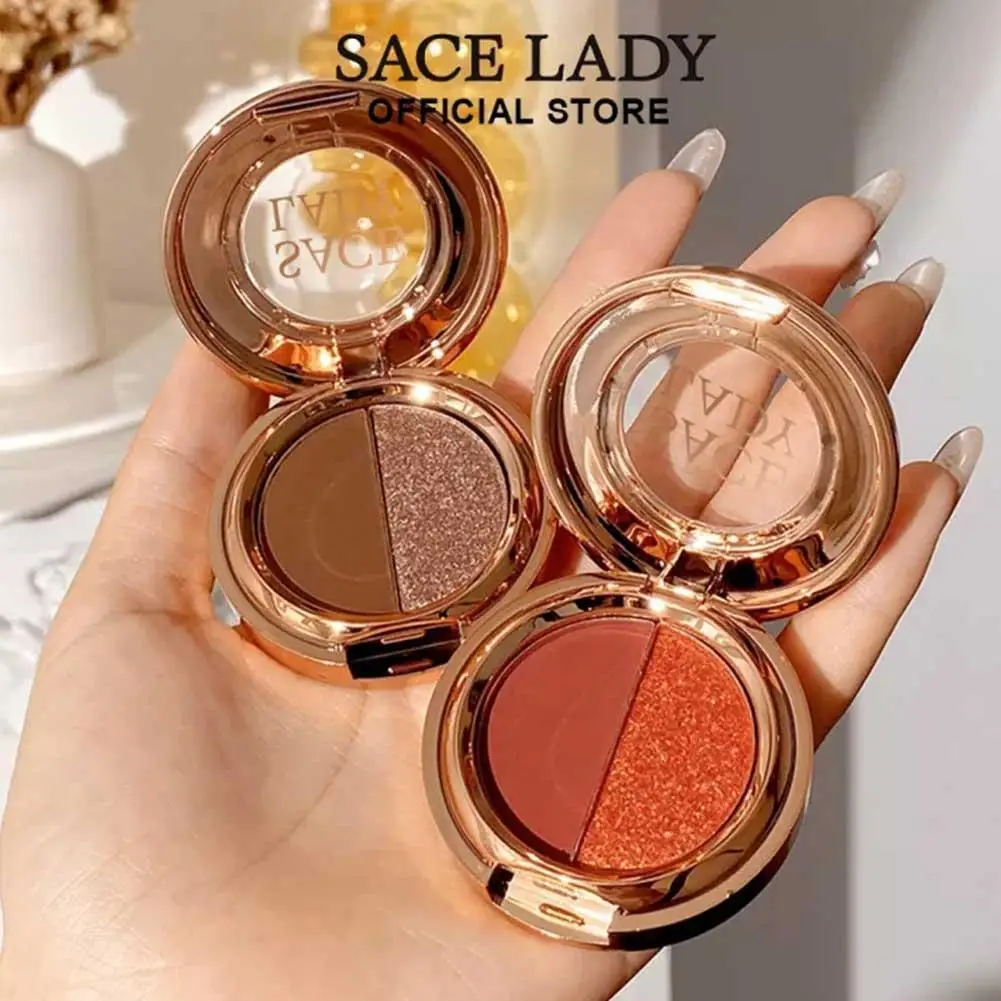 

2 in 1 Highly Pigmented Eyeshadow Palette Matte And Shimmer Eye Shadow Three-dimensional Shine Eye Makeup