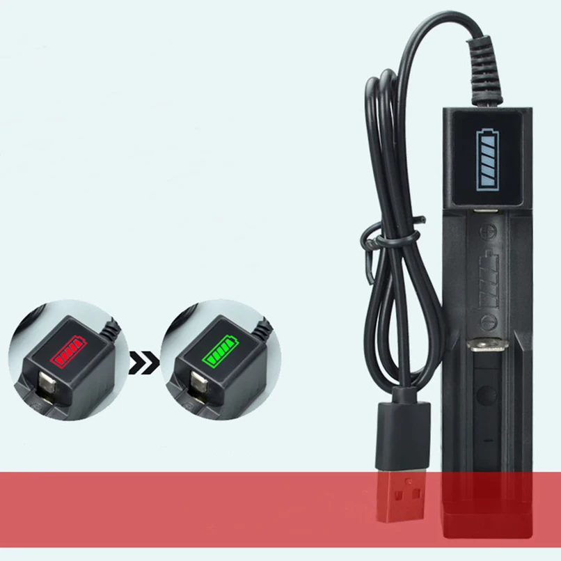 Фото Универсальное интеллектуальное зарядное устройство USB 18650, зарядное устройство для литиевой батареи 26650 3,7 в 4,2 в, внешний аккумулятор с подсветкой №4