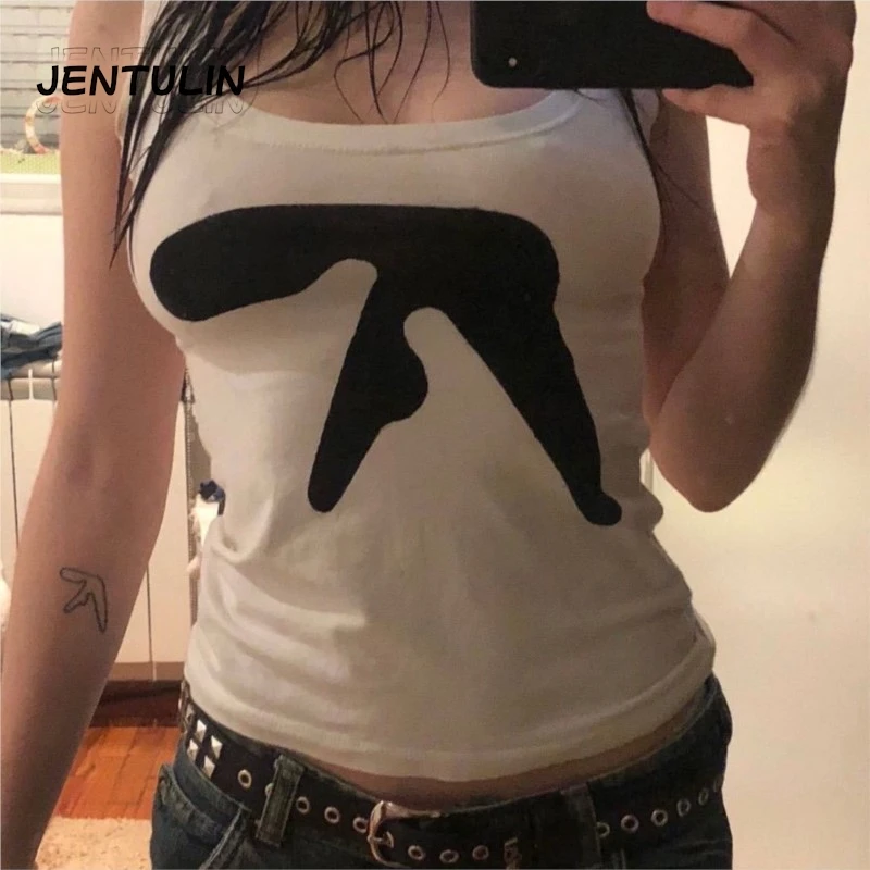 Фото Панк Aphex Twin Sweetheart Корсет Холтер Готические топы на бретелях Y2K Harajuku Rock Metal Концертное шоу Клуб Винтаж Камзол без рукавов №2