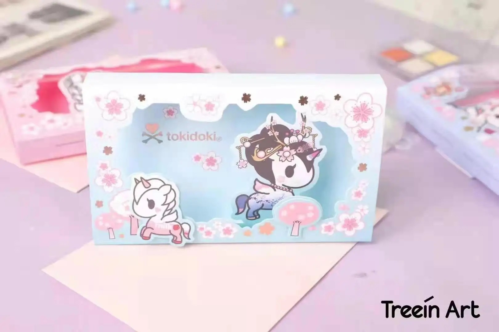 

Трехмерные многофункциональные открытки мультяшный Радужный Единорог Series, подарки для студентов на день рождения, творческие поздравительные открытки для студентов Sta