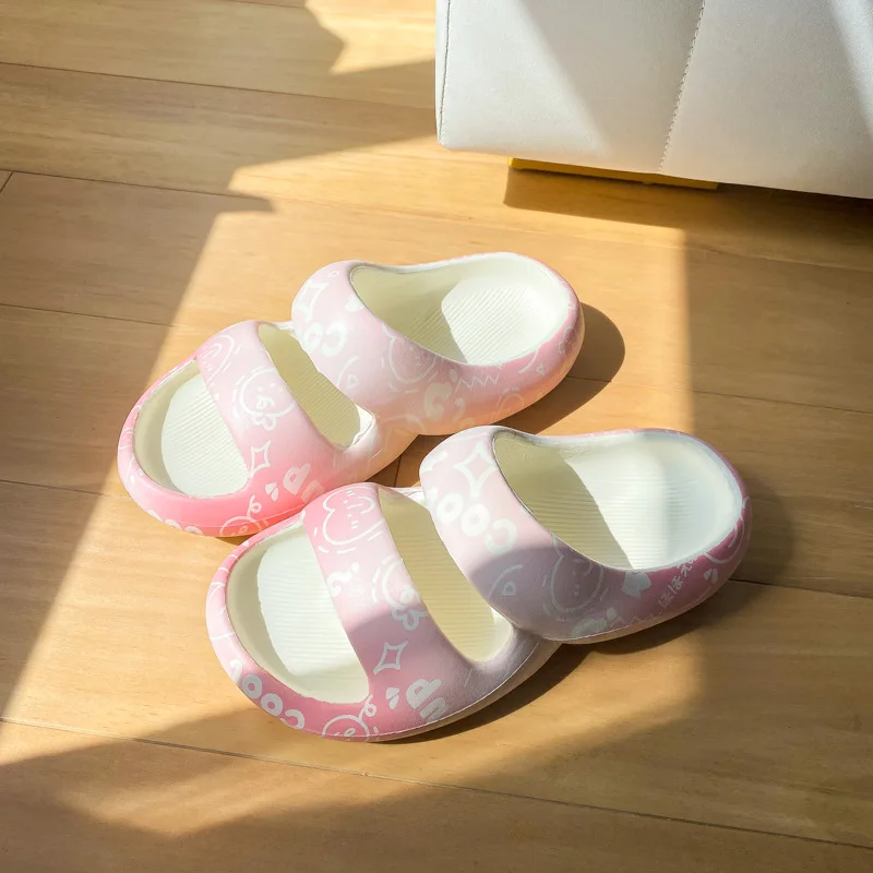 Women's slippers summer personalized printing indoor antiskid wear-resistant thick soled EVA slippers shoes women