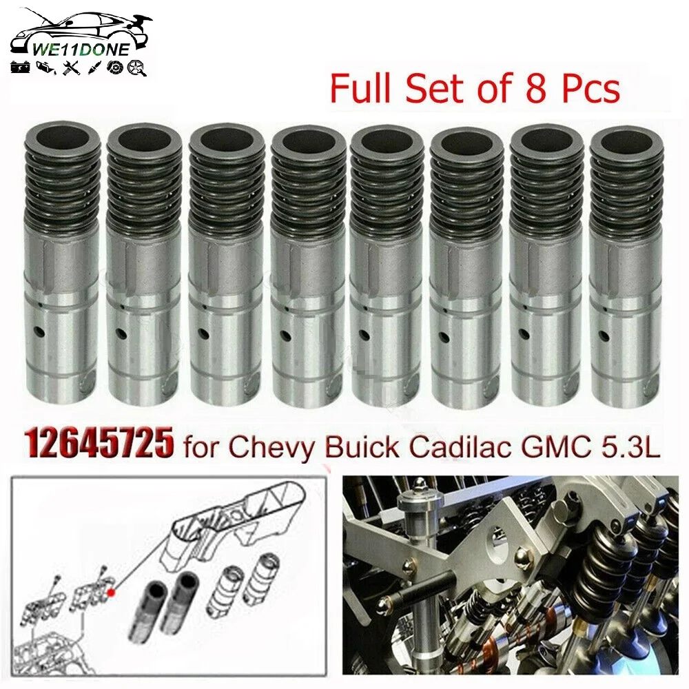 

For Chevy GM Active Fuel Management AFM DOD Valve Lifters Set 8 For Chevy GM DOD 5.3L/6.0L/6.2L 12645725 12569256