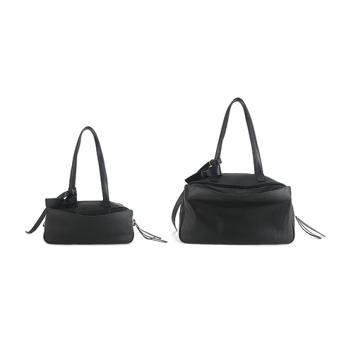 2024, брендовые женские сумки из натуральной кожи, черные сумки из воловьей кожи, сумки для боулинга, женские модные золотые сумки на молнии, женские сумки