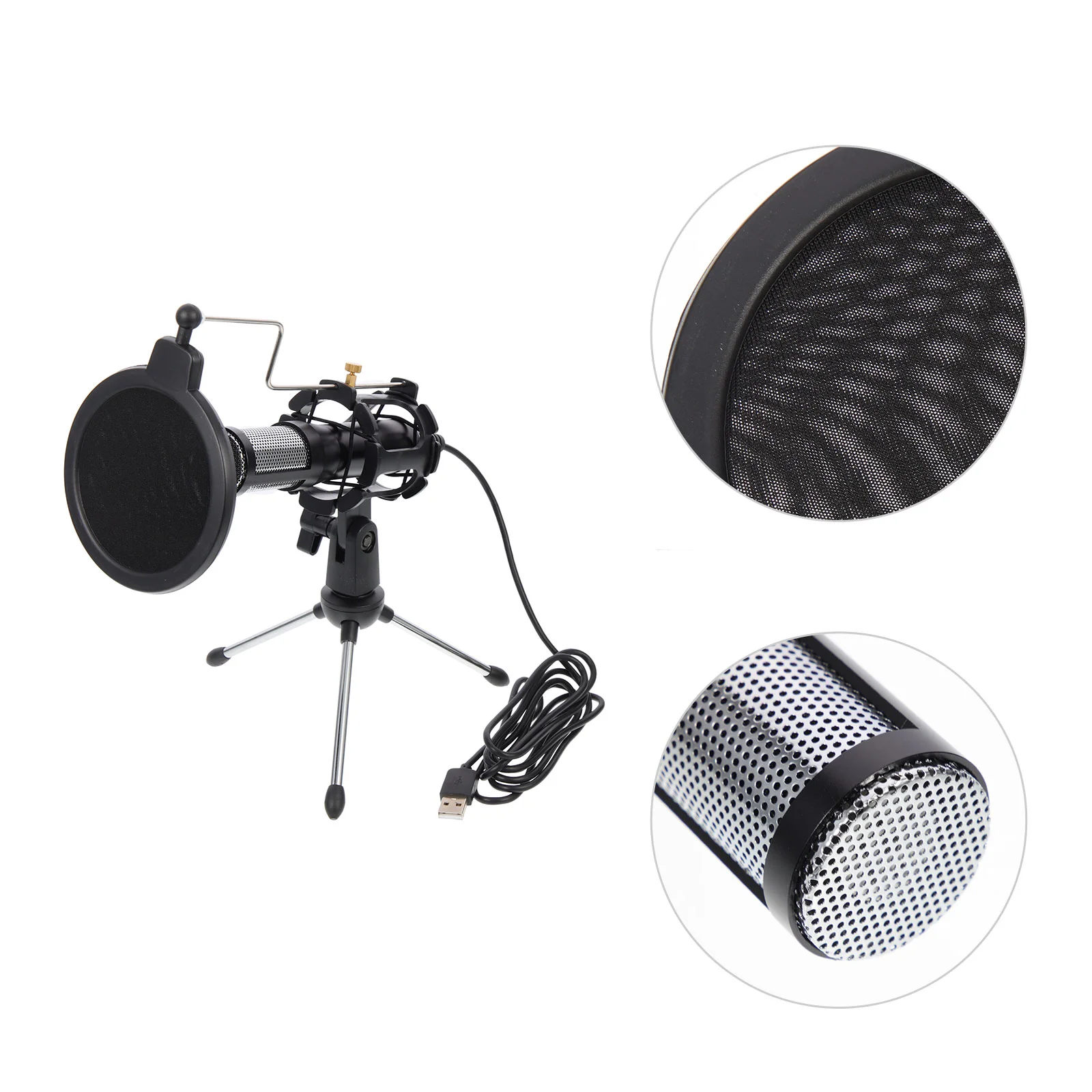 

Microphone Condenser Mic Usb Gamingnoise Reduction Home Game Set Conference Professional