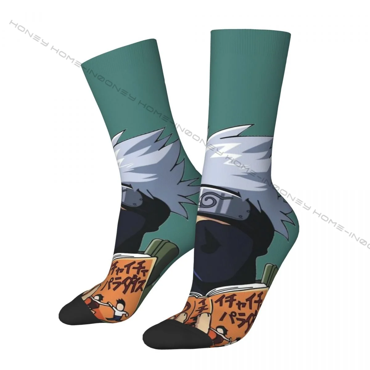 

Funny Crazy Sock for Men Ninja Hip Hop Vintage Haikyuu Seamless Pattern Printed Boys Crew Sock Casual Gift