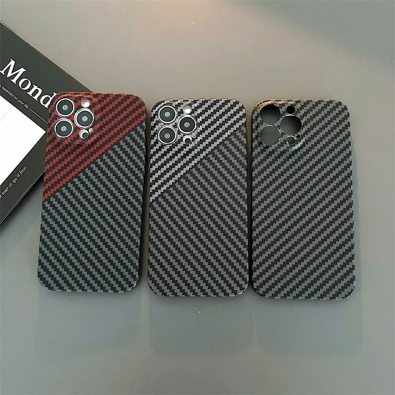 

Carbon Fiber Texture Pattern Ultra Slim Couple Case For Samsung Galaxy S22 Ultra S22 Plus Matte Magsafe Ring Armor Cover Coque