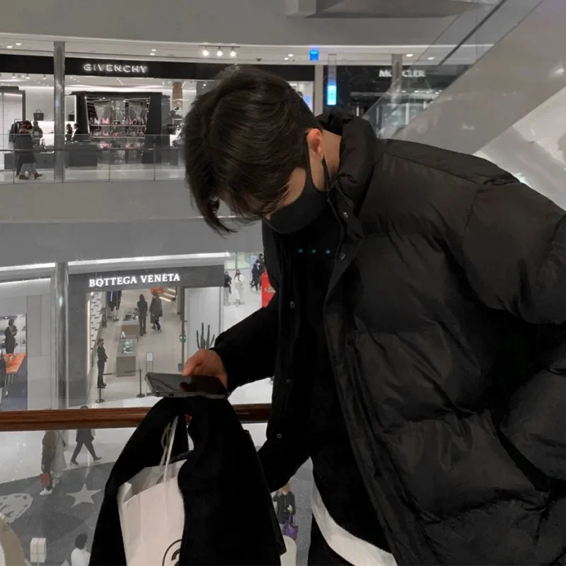 CMY220 2024 зимнее мужское коричневое хлопковое пальто в корейском стиле с