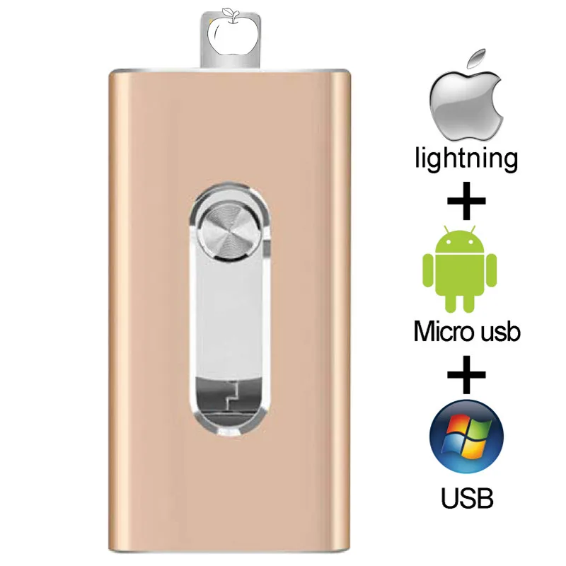 OTG USB Flash Drive For Apple iPhone iPad iPod Mobile USB Flash Disk USB Stick Flash Pen Drive 128G 64GB 32GB 16GB Usb Flash 3.0