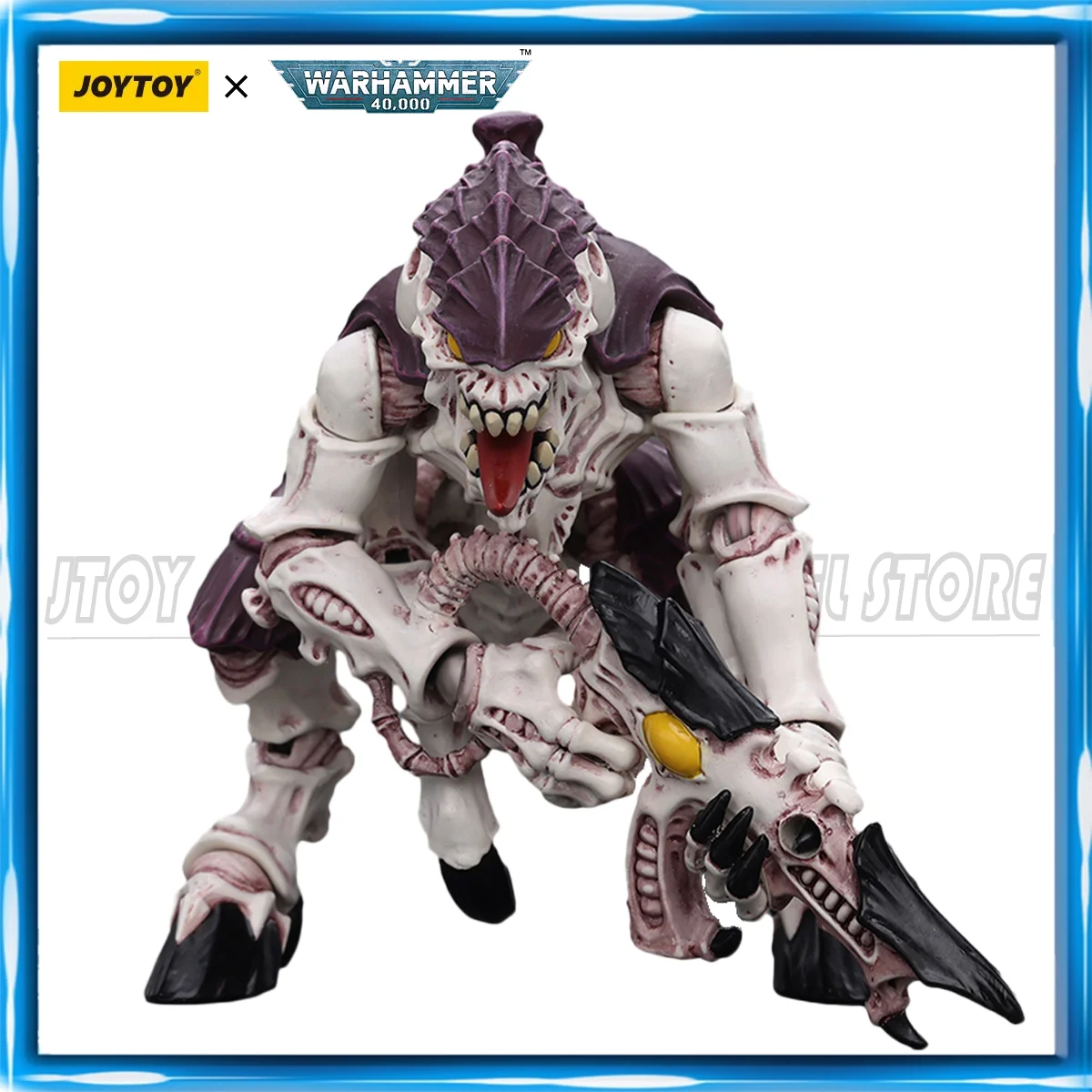 Фото JOYTOY Warhammer40K 1/18 Фигурка Tyranids Улей Флот Левиафан Термагант с фигурками Fleshborer Игрушки №1