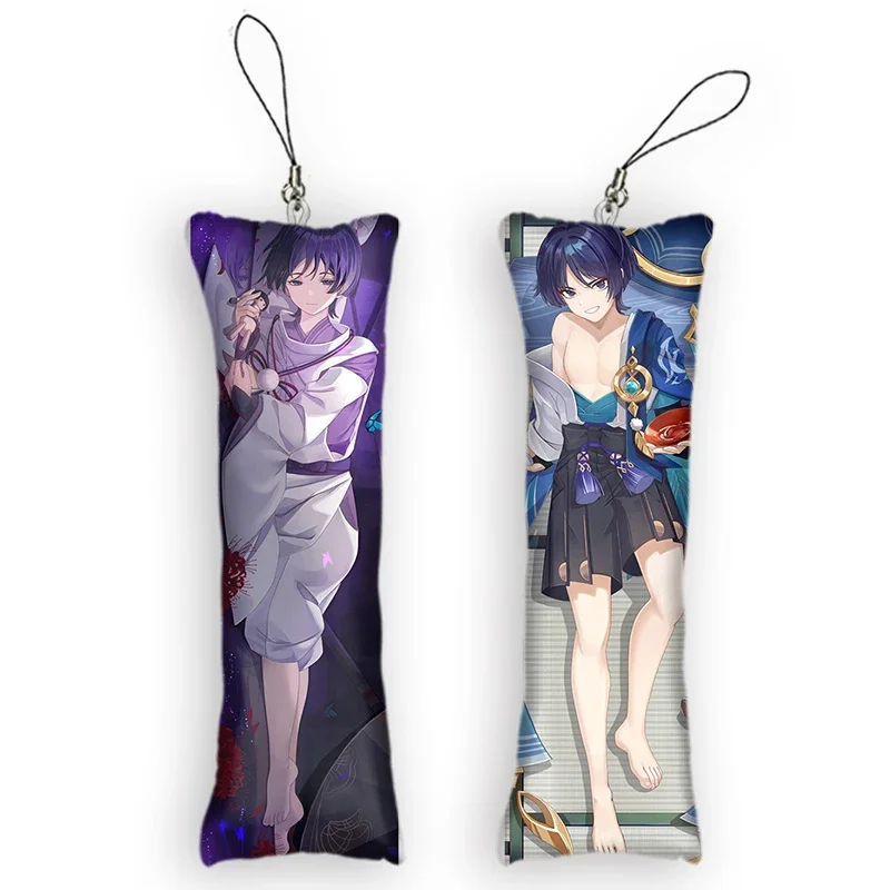 Новый узор Genshin Impact Wanderer Mini Dakimakura брелок милый аниме маленькая подушка Декор