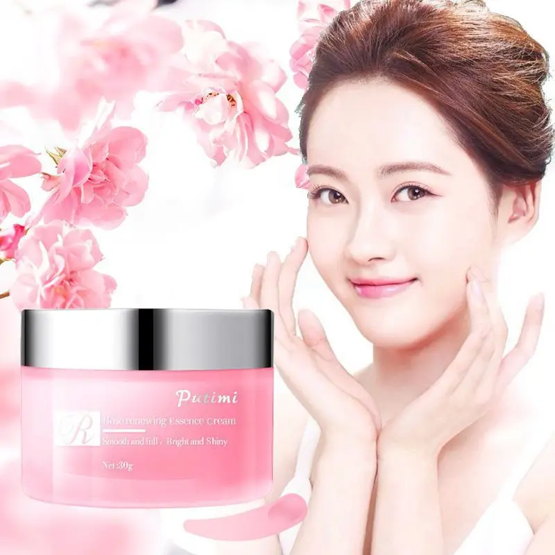 

Putimi Rose Rejuvenating Moisturizing Cream With A Semilunar Shaped Cream Spoon Anti-aging Wrinkles Smoothing Face Skin Care Set