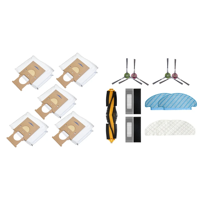

1 Set Hepa Filter Mop Cloths Cleaning Disposable Rags & 5 Pcs Dust Bags